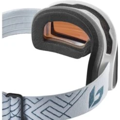 BOLLE Masque De Ski NEVADA SMALL - S2 - WHITE METALLIC BLUE MATT AZURE -Bull Skis Magasin bolle nevada s2 small white metallic blue matt azure masque 2023 1