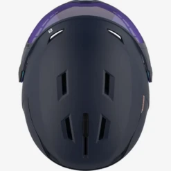 SALOMON Casque De Ski ICON LT VISOR - Wisteria Navy -Bull Skis Magasin salomon casque icon lt visor wisteria univ 2023 2